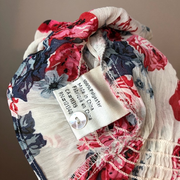 Chiffon Flower Blouse | Dynamite Size S - Picture 7 of 8